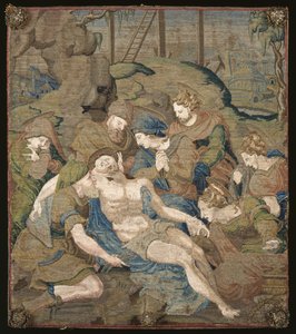 Lid of a Casket Showing the Deposition from the Cross by French School
